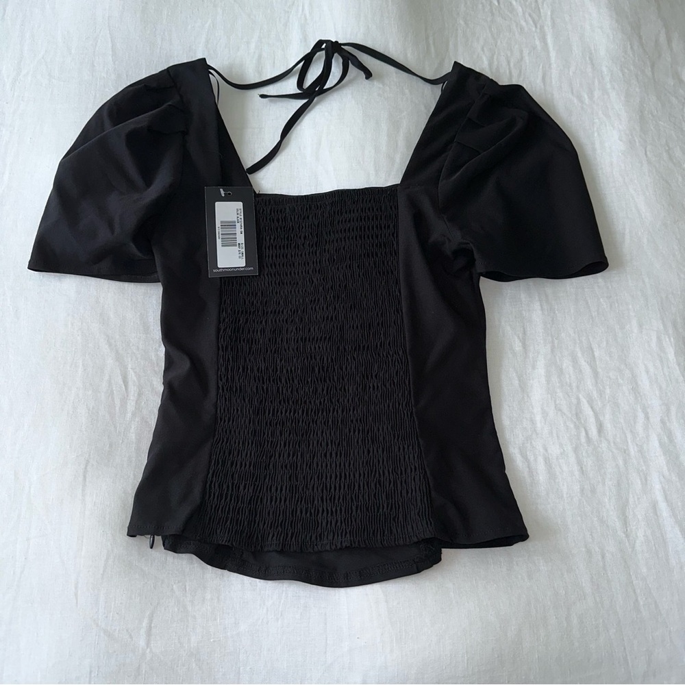 NWT Abbeline Short Sleeve Corset Top in black. size small. - Picture 4 of 5